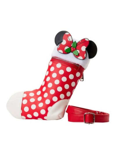 Sac À Bandoulière Chausette De Noël Mickey Minnie Disney Loungefly