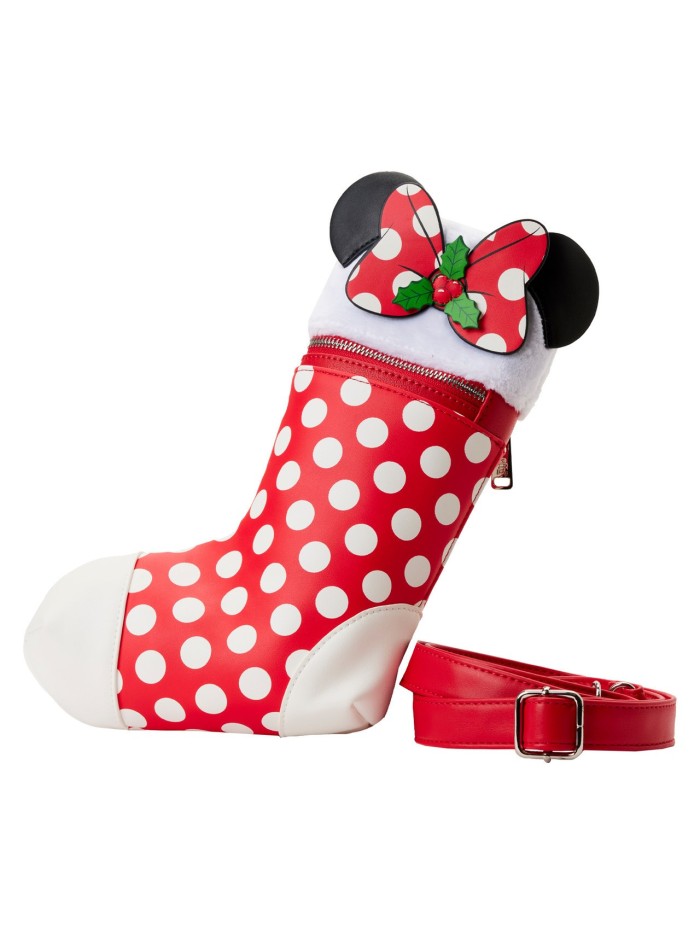 Sac À Bandoulière Chausette De Noël Mickey Minnie Disney Loungefly