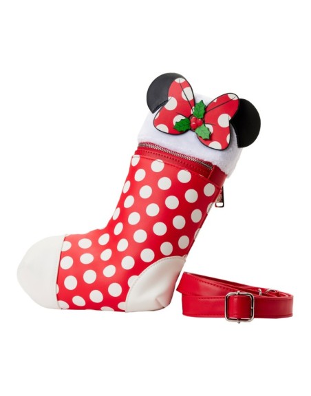 Sac À Bandoulière Chausette De Noël Mickey Minnie Disney Loungefly