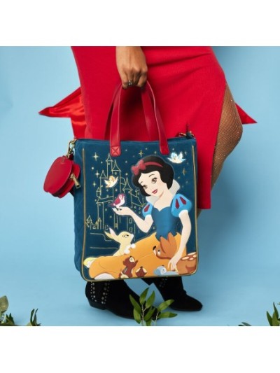 Tote Bag Blanche Neige En Velours Matelassé Disney Loungefly