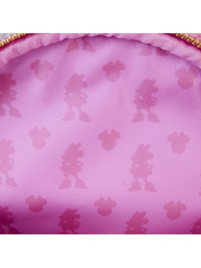 Mini Sac À Dos Et Sac Bandoulière Convertible Texture Tissée Minnie Disney Loungefly