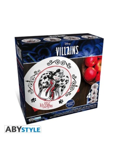 Set De 4 Assiettes Disney Vilains Disney