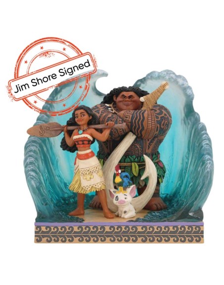 Figurine Scène De La Vague De Vaiana Signée Par Jim Shore Disney Traditions