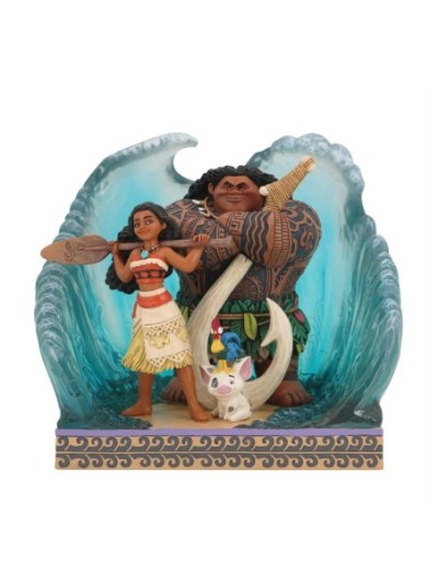 Figurine Scène De La Vague De Vaiana Signée Par Jim Shore Disney Traditions