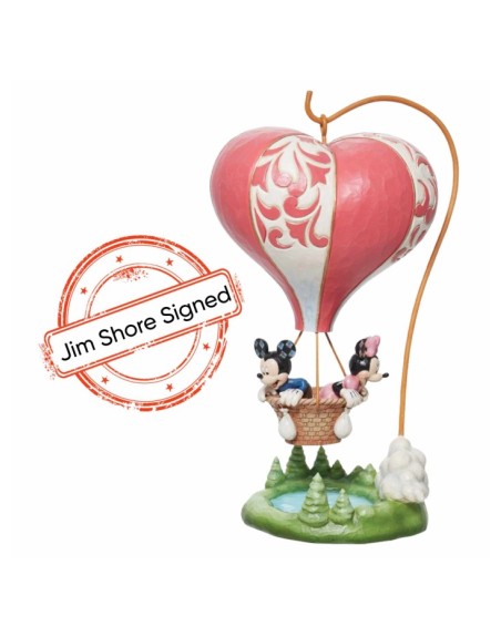 Figurine Mickey Et Minnie En Ballon Signé Par Jim Shore Disney Traditions