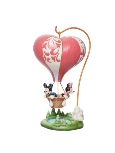 Figurine Mickey Et Minnie En Ballon Signé Par Jim Shore Disney Traditions