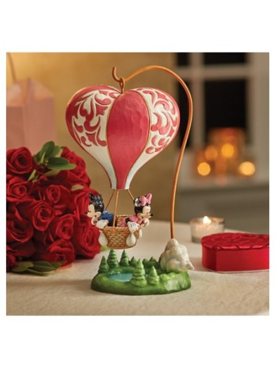 Figurine Mickey Et Minnie En Ballon Signé Par Jim Shore Disney Traditions