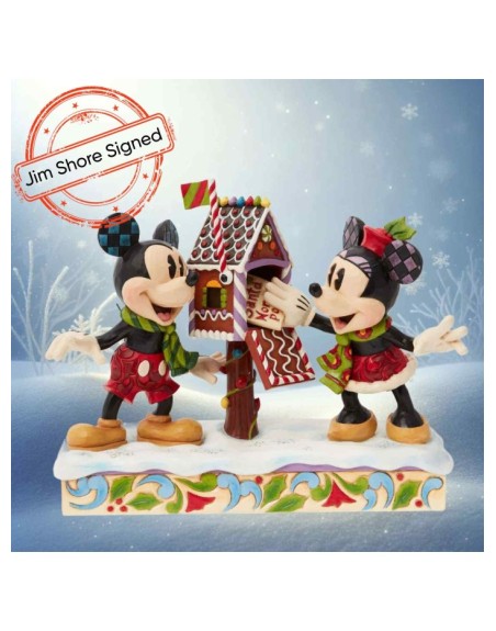 Figurine Boîte Aux Lettres Mickey Et Minnie Signée Par Jim Shore Disney Traditions