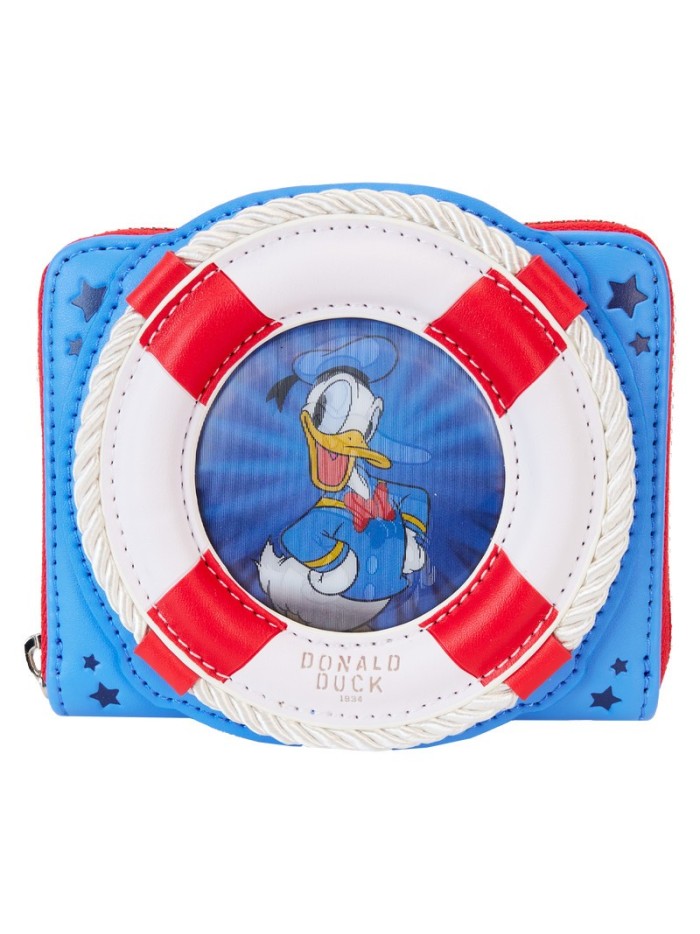 Portefeuille Lenticulaire Zip Donald Duck 90E Anniversaire Disney Loungefly