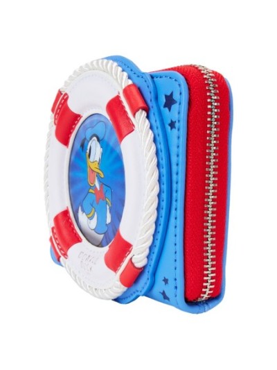 Portefeuille Lenticulaire Zip Donald Duck 90E Anniversaire Disney Loungefly