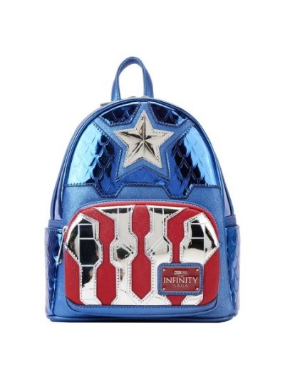 Mini Sac À Dos Captain America Metallic Cospay Disney Loungefly