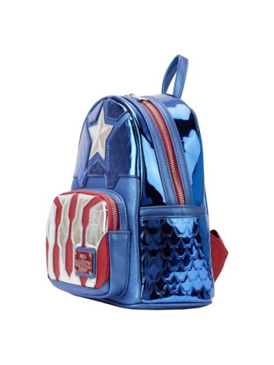 Mini Sac À Dos Captain America Metallic Cospay Disney Loungefly