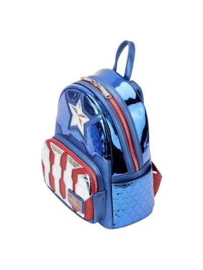 Mini Sac À Dos Captain America Metallic Cospay Disney Loungefly