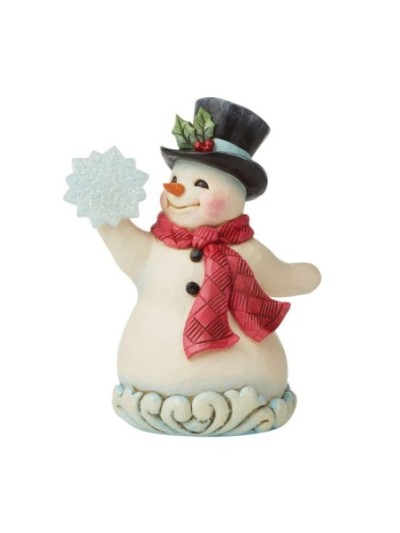 Figurine Bonhomme De Neige Avec Un Flocon Jim Shore Heartwood Creek