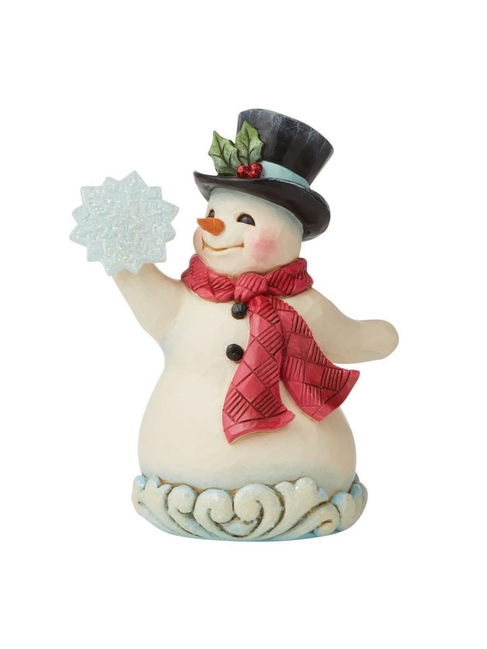 Figurine Bonhomme De Neige Avec Un Flocon Jim Shore Heartwood Creek