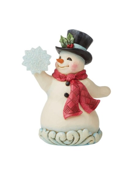 Figurine Bonhomme De Neige Avec Un Flocon Jim Shore Heartwood Creek