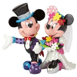 Figurine Mickey Et Minnie Mariés Disney Britto