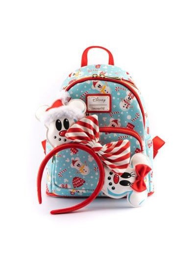 Mini Sac À Dos Et Serre Tête Mickey Minnie Bonhommes De Neige Disney Loungefly