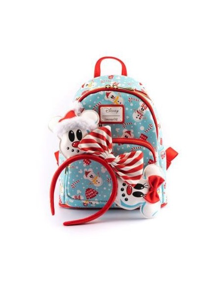 Mini Sac À Dos Et Serre Tête Mickey Minnie Bonhommes De Neige Disney Loungefly