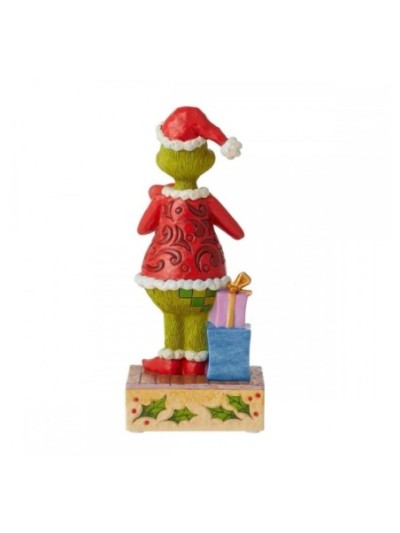 Figurine Grinch Joyeux Au Coeur Clignotant Jim Shore Grinch