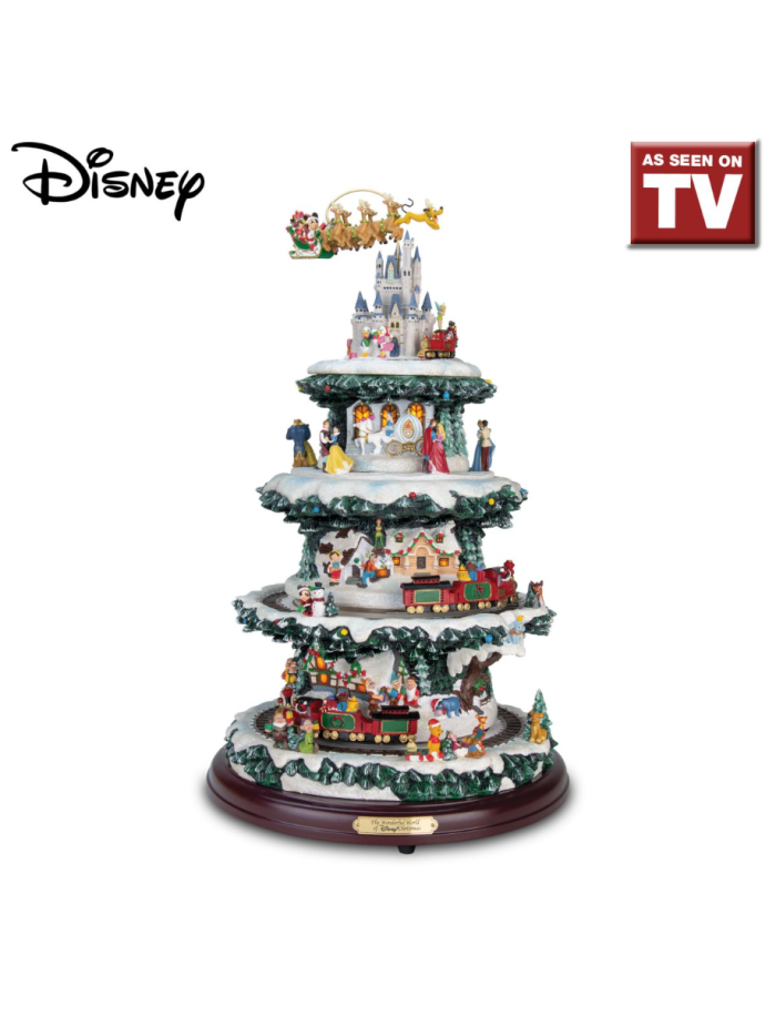 The Wonderful World Of Disney Tabletop Musical Lit Rotating Christmas Tree