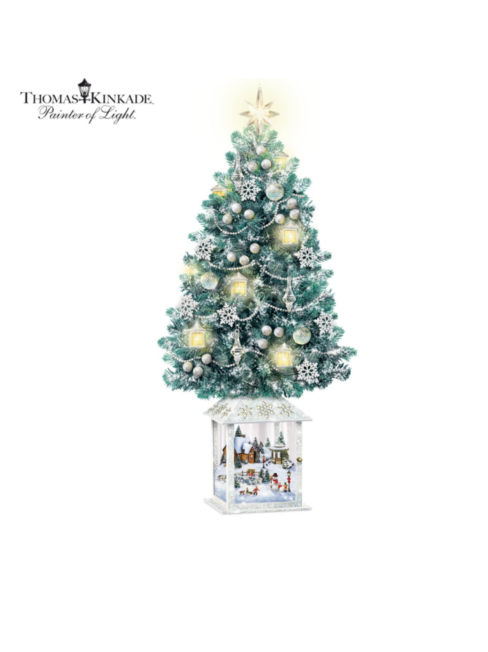 Thomas Kinkade 'Festival Of Lights' Illuminated Tabletop Christmas Tree