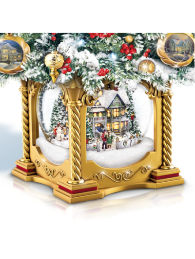 Thomas Kinkade Snow-Kissed Holiday Memories Tabletop Tree