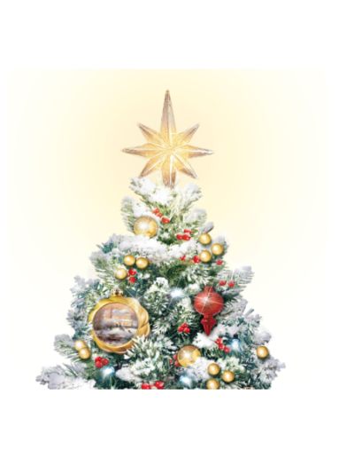 Thomas Kinkade Snow-Kissed Holiday Memories Tabletop Tree