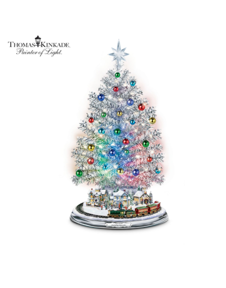 Thomas Kinkade Silver Blessings Tabletop Tree