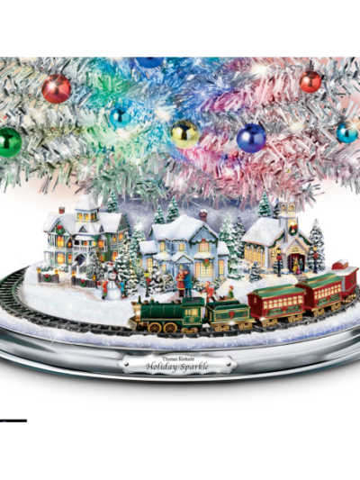 Thomas Kinkade Silver Blessings Tabletop Tree