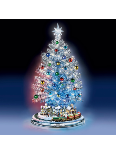 Thomas Kinkade Silver Blessings Tabletop Tree