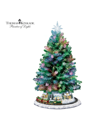 Thomas Kinkade Holiday Sparkle Lit Tabletop Tree