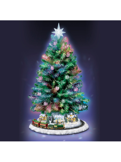 Thomas Kinkade Holiday Sparkle Lit Tabletop Tree