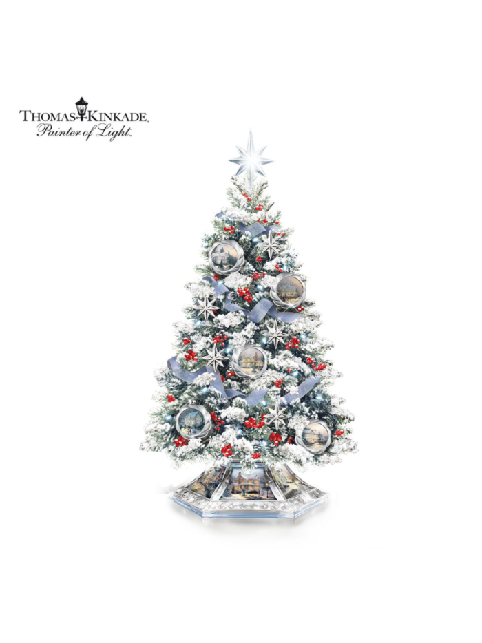 Thomas Kinkade Reflections Of The Season Tabletop Tree