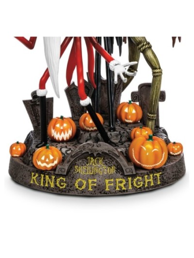 Disney Tim Burton's The Nightmare Before Christmas Jack Skellington King Of Fright Sculpture