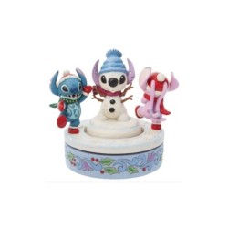 Disney Traditions Stitch et Angel Bonhomme de Neige