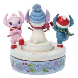 Disney Traditions Stitch et Angel Bonhomme de Neige