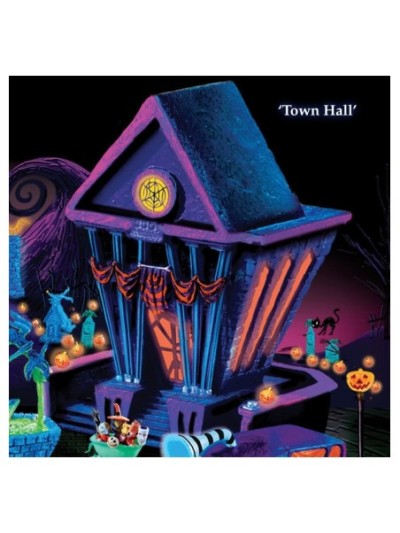 Disney Tim Burton's The Nightmare Before Christmas Black Light Village Collection