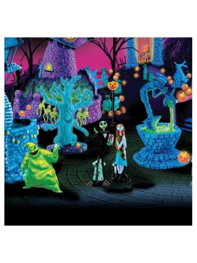 Disney Tim Burton's The Nightmare Before Christmas Black Light Village Collection