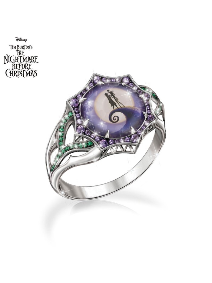 Disney Tim Burton's The Nightmare Before Christmas Magic At Midnight Ladies Ring