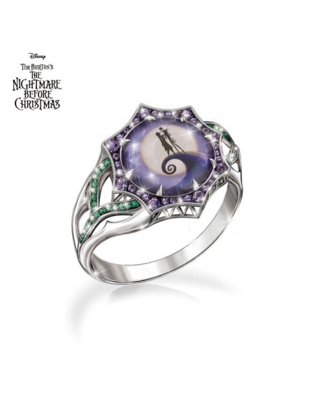 Disney Tim Burton's The Nightmare Before Christmas Magic At Midnight Ladies Ring