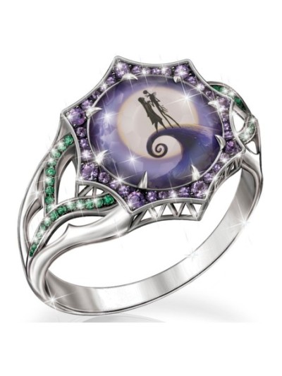 Disney Tim Burton's The Nightmare Before Christmas Magic At Midnight Ladies Ring