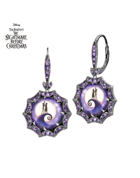 Disney Tim Burton's The Nightmare Before Christmas Moonlight Silhouette Ladies Earrings