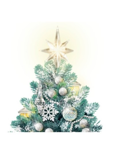 Thomas Kinkade Festival Of Lights Illuminated Tabletop Christmas Tree