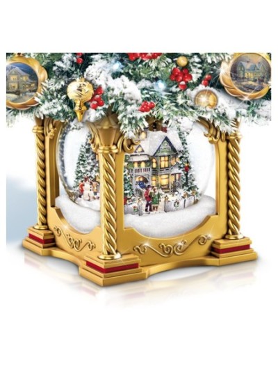 Thomas Kinkade Snow-Kissed Holiday Memories Tabletop Tree