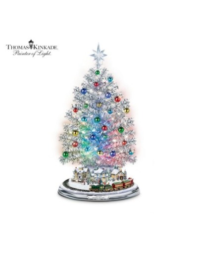 Thomas Kinkade Silver Blessings Tabletop Tree