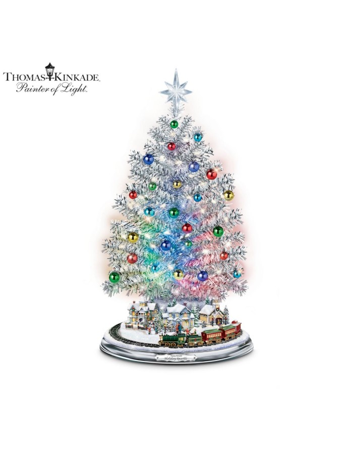 Thomas Kinkade Silver Blessings Tabletop Tree