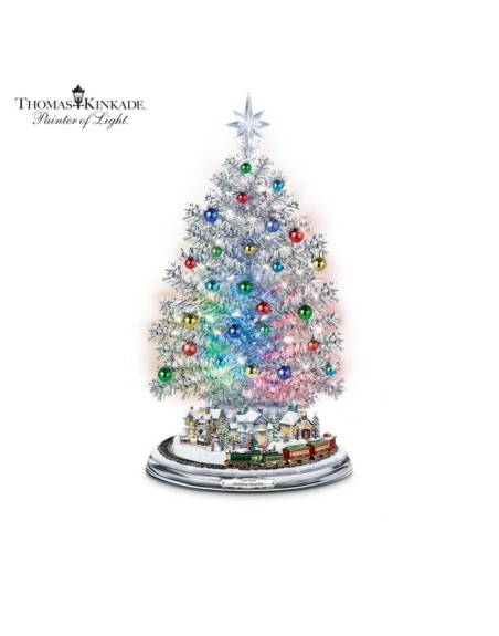 Thomas Kinkade Silver Blessings Tabletop Tree