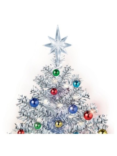 Thomas Kinkade Silver Blessings Tabletop Tree