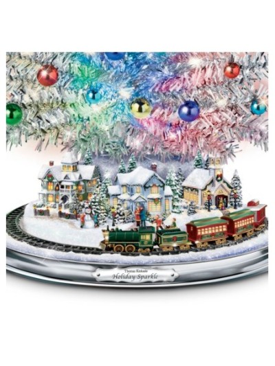 Thomas Kinkade Silver Blessings Tabletop Tree